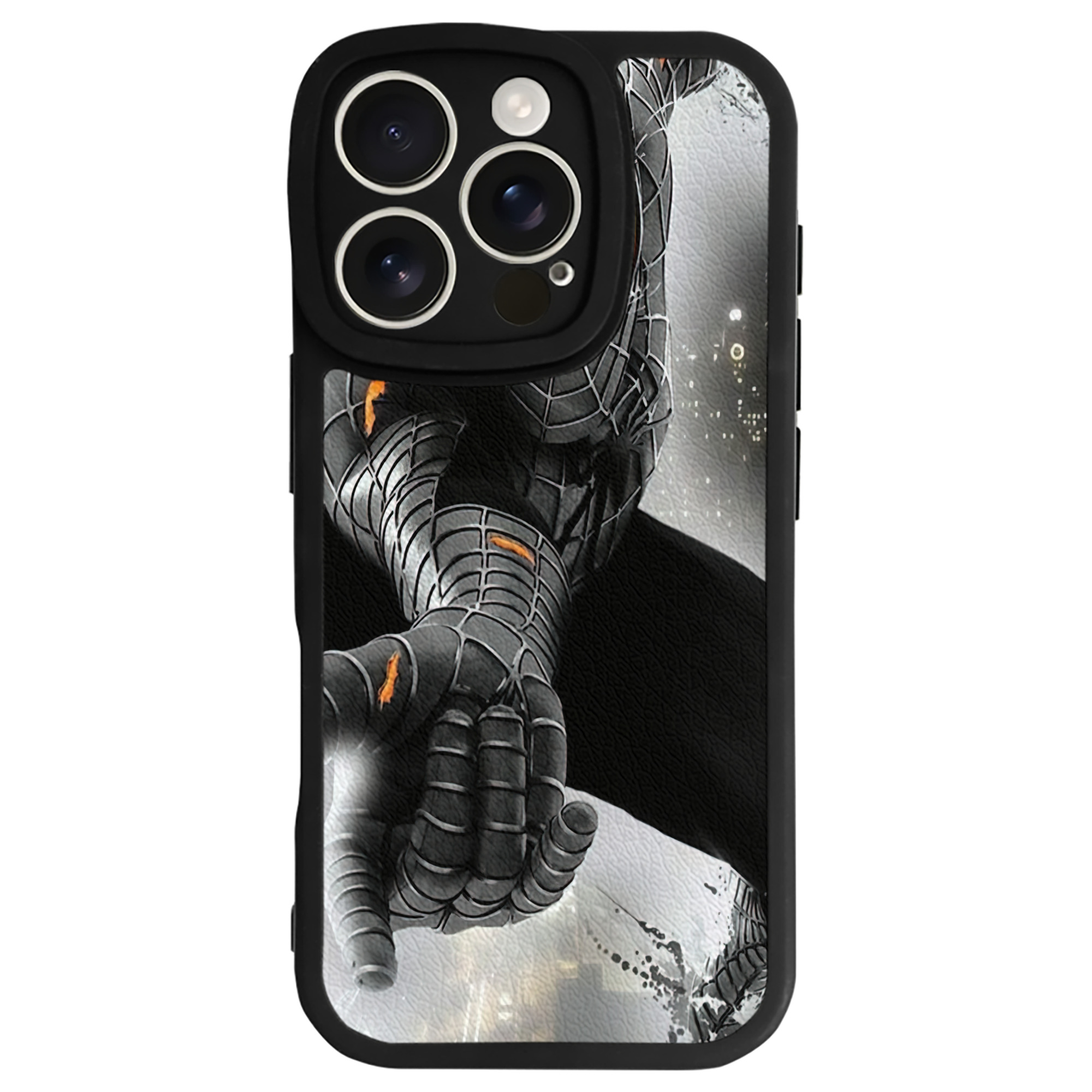 Spider Man スパイダーマン 【iPhone 16シリーズ対応】シリコンスマホケース（レザー調） 材質：シリコン